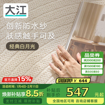 Dajiang waltz carpet living room high-end no-wash wipeable waterproof french light luxury bedroom sofa 160x240cm