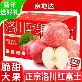 Jingdi dalochuan apple fruit shaanxi red fuji apple net weight 8.5 jin single fruit 85mm + fresh fruit source free shipping