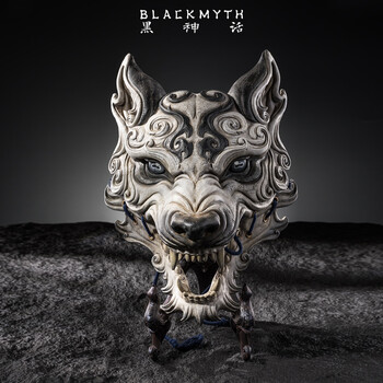 Black myth <black myth wukong> mask white face-1/1 collection ornament