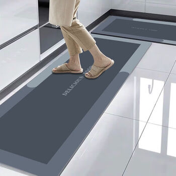 Fantasy kitchen floor mat, absorbent door mat, stain-resistant, wipeable, no-wash mat, nordic minimalist style +6611 50x80cm