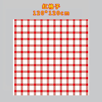 Yusenyi disposable tablecloth printed custom lobster hot pot takeaway pe thickened square tablecloth food stall hotel restaurant red plaid 1.2x1.2 meters