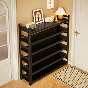 Qixu household shoe rack door entry shoe storage rack integrated wall-mounted dustproof storage rack multi-layer floor-standing entrance shoe cabinet classic black - 3 layers long 40*width 30*height 80cm