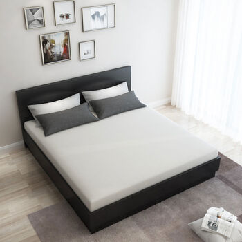 Bokai painted japanese tatami bed modern simple 1815m box double bed nordic storage storage suspended bed customized 1500mm*1900mm bed + bedside table x2 assembled box bed