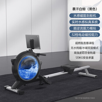 Lijiujia (lijiujia) h500 sweating beluga super fat burning intelligent water magnetic dual resistor rowing machine for home indoor sports water sense magnetic resistance/intelligent resistance adjustment/32 gear electromagnetic control/installation package black