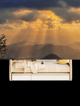 Yusenyi amu solid wood upper and lower beds three-story small apartment sister and brother beds that do not interfere with each other and do not interfere with each other. adult high and low beds. solid wood color (bunk bed) - pull-out bed 1500mmx2000mm more combinations