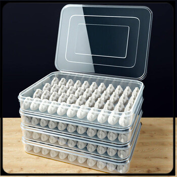 Utookii dumpling box frozen special dumpling box frozen dumpling household frozen dumpling box chaos box refrigerator egg fresh collection large undivided 6-layer 6-lid dumpling box transparent