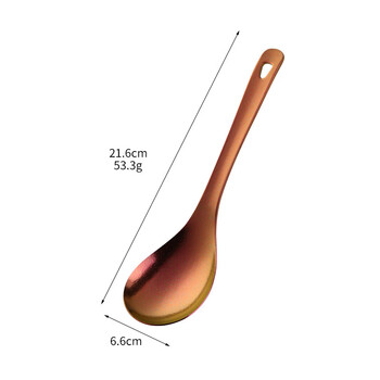 Yongfan pure titanium fruit scooping spoon, meal spoon, serving spoon, serving spoon, large round buffet spoon, soup shell with holes, purple