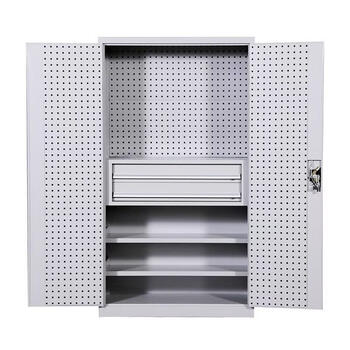 Myers my-scgbgjg-02 tool cabinet with hanging plate lock 1000 500 1800mm two drawers gray white bare plate thickness 0.7mm 1 set