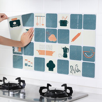 Mozhou (mozhou) kitchen stickers oil-proof stickers waterproof wall stickers tile film stove stickers 75*45 cm kitchenware pattern 1