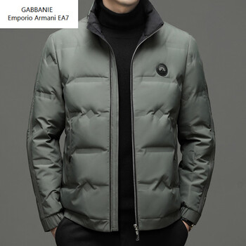 Emporio armani ea7 armani men's autumn and winter new down jacket youth sports strip fashion trend warm casual handsome men's clothing green m