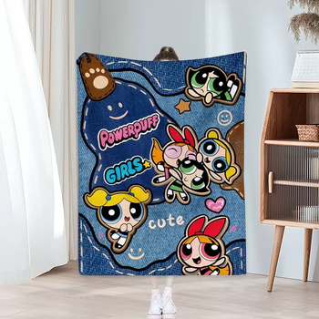 Yusenyi denim crayon shin-chan office nap shawl blanket lunch break sofa cover blanket dormitory single small quilt mtd138 (3) 200x150cm (blanket for sofa)
