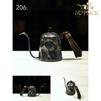 Persevering in the pursuit of quality equipment imported from germany, hand-made copper rock hand-brewed coffee pot fukido sato akimishima 206. green