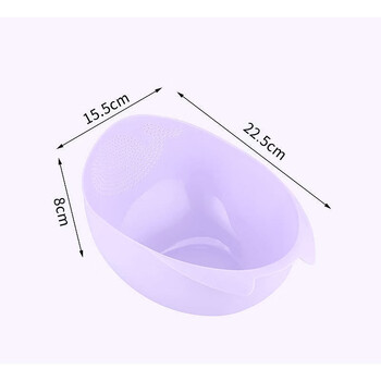 Yusenyi rice washing rice sieve rice basin kitchen washing vegetables and fruits buy one for two purple