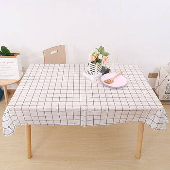 Fantasy lobster tablecloth round table printed dining table rectangular food stall barbecue supper shop tablecloth 1.2x1.8m black and white grid extra thick 100 sheets