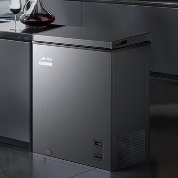 Midea quick freeze king series 100/142/200 liter single temperature household commercial freezer with 80%-40 frost reduction, cryogenic fresh-locking pcm alloy liner, first-level energy-efficient electronic temperature control bd/bc-142kem(e) 142 liters
