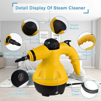 High temperature and high pressure handheld steam cleaner kitchen fume household cleaning machine multifunctional household appliance sterilizer yellow european standard yellow british standard