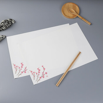Tianqi placemat paper commercial customized disposable placemat japanese restaurant hot pot restaurant plate table surface paper plum blossom