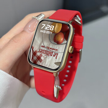 Chongdai smart watch women's multi-function bluetooth call sports payment waterproof hd electronic watch music control watch optimized red + slim body fashion appearance + multi-function