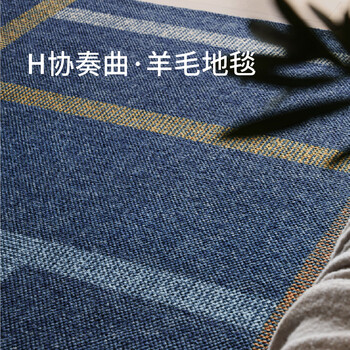 Saibos h concerto imported wool carpet living room simple french high-end cream style sofa bedroom 2026 new style antique blue (imported wool really soft and elastic) 140cm*200cm (suitable for 1.8~2 meter sofa)