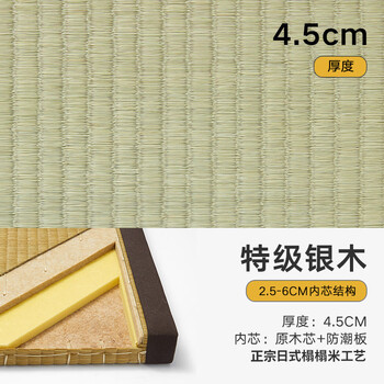 The central shopkeeper huijia japanese-style tatami mat customized mat graphene electric heated coconut palm tatami mattress bay window kang mat rush mat surface 4.5 thickness