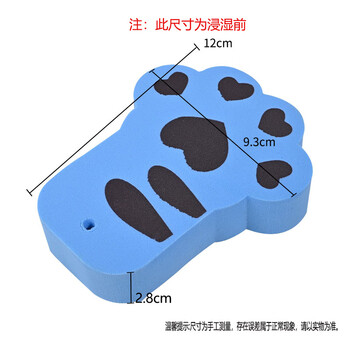 Shantou lincun cartoon printed children's bath ball soft bath sponge sky blue