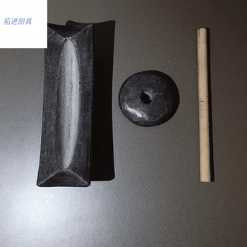 Tuojin imported high-quality natural bluestone tea grinding stone from germany, tang and song dynasty tea grinder, medicine mortar, medicine grinder, old-fashioned tea powder grinder, length 25 cm