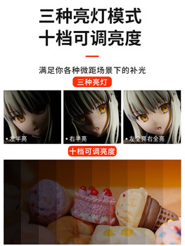 Jjc macro fill light led shooting fill light double head photography always bright oral jewelry insect flowers micro slr camera suitable for sony canon nikon fuji external camera top