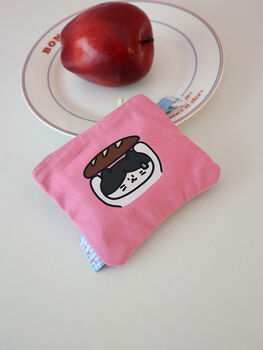 Mini mesh soft cloth card holder coin purse two-in-one bag hanging keychain primary school student cute storage bag portable women cat cat