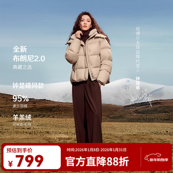 Tambor 2025 autumn and winter new brownie style temperament trendy brand fashion down jacket versatile women's jacket zhenshe fendai xs (155)