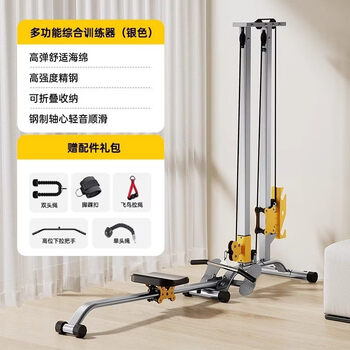 Nuodema official direct sales boat drawing machine home fitness equipment multifunctional all-in-one foldable comprehensive trainer gantry silver ankle buckle/flying bird pull rope/single-head rope/double-head rope double upright/drawing boat/