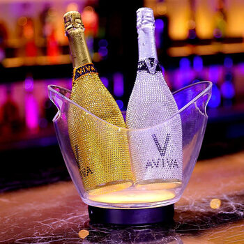 Fantasy bar luminous ice bucket beer bucket nightclub charging luminous beer basket cocktail champagne bucket acrylic yuanbao ice bucket