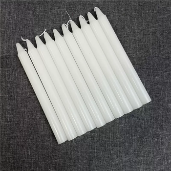 Yusenyi emergency candle stick wax smokeless lighting candle daily household wedding romantic wax ordinary birthday candle color candle diameter 1.8x18 white 10 pieces
