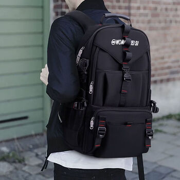 Ye yu backpack men's backpack travel large capacity business trip large luggage bag 80 liters outdoor mountaineering bag casual school bag 310 black naked bag