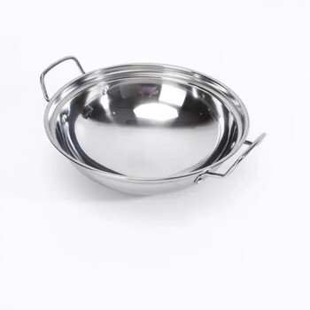 Tuojin imported quality stainless steel pot from japan, commercial alcohol stove, small hot pot, dry pot, household round bottom pot, outdoor rice, stainless steel anti-overflow dry pot tripod (without lid) 26cm