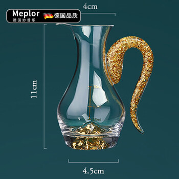 Miaopule jinshan gold foil wine dispenser jinshan white wine cup chinese style set crystal glass shot glass rolando wine dispenser*1