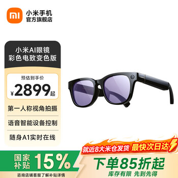 Xiaomi ai glasses photography glasses wireless smart glasses bluetooth voice call glasses photo translation glasses xiaomi ai glasses color electrochromic version black