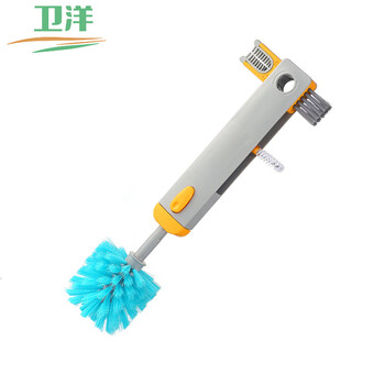 Weiyang multifunctional four-in-one cup telescopic pole long-handled crevice brush gray