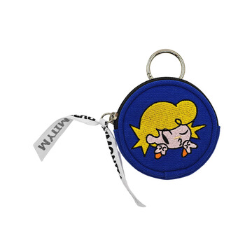 Mytimelab motai trendy monita street carnival round cake bag cartoon cute coin purse key bag pendant accessories blue