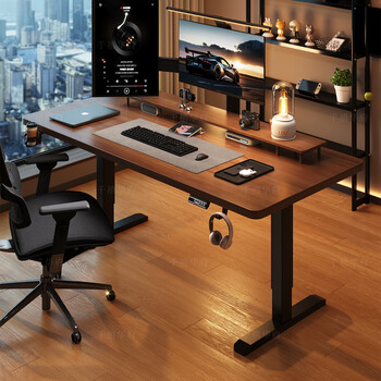Millennium washington electric lift desk solid wood computer desk esports desk home study desk office desk workbench walnut 120