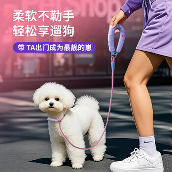 Miaopule dog p rope explosion-proof p chain dog walking leash anti-breakaway dog chain small and medium-sized dogs explosion-proof dog leash fuledi girl series traction rope 1.5 meters