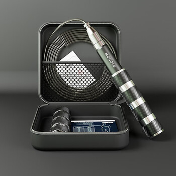 Mogold mojin steel wire palm treasure skipping rope fitness sports racing fast safety universal skipping rope for adults and children t35 black