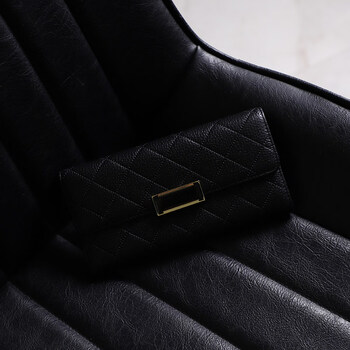 Shiganu first-layer cowhide long wallet card holder one-in-one two-in-one women's thin small wallet for women 2026 new black