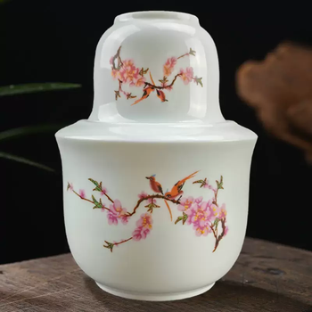 Yusenyi ceramic wine warmer wine set yellow wine white wine high temperature resistant three-liang pot chinese-style household warming pot three liangs of joy