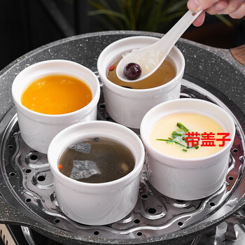 Tuojin small earthenware pot soup stew pot, household old-fashioned stew pot, jar, water-proof stew pot, one person steaming pot, soup stew pot (400m (+ cover) - 1 piece white stew pot 400ml