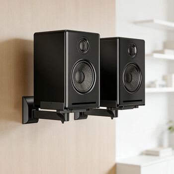 Zhiercheng speaker hanger wall mount bracket multi-angle rotating home audio wall mount bracket surrounding hifi tv computer external audio bracket 5.3-11 pair of small audio brackets