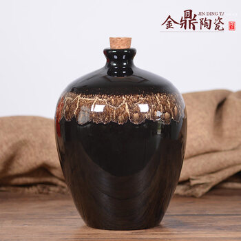 Tuojin jingdezhen quality yixing liquor jar household small wine pot empty wine jar earthenware 1 catty 2 catties 3 catties 5 catties 10 catties lace 5 catties lace (wine cloth ribbon cork sealing)_2 pieces
