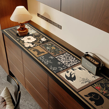 Fantasy medieval sideboard entrance cabinet desktop mat rectangular table mat oil-proof and waterproof tv counter top mat yanhe elephant brown gj tv cabinet mat for customization, please contact customer service