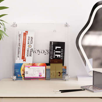 Yusenyi desktop ticket storage box postcard handbook collection box business card box exhibition business card box blue