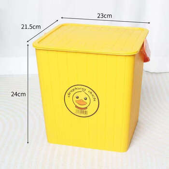 Fantasy storage bucket square bucket with lid to store opening gifts and rush to the sea water storage bucket yellow duck set 40 pieces
