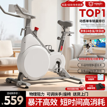 Yingerjian household spinning bicycle smart magnetically controlled silent sports weight loss fitness equipment indoor bicycle fitness bicycle standard model physical resistance/competition game/cadence monitoring/13 catties all-inclusive flywheel set
